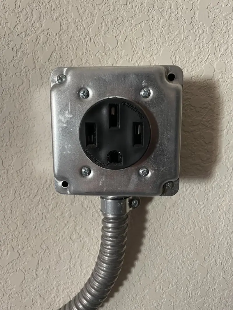 NEMA 14-50 outlet installed for Electrical Panel Upgrade in Rusk